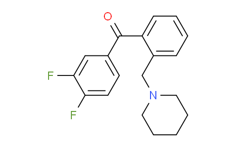 CAS No. 898773-77-8, 3',4'-Difluoro-2-piperidinomethyl benzophenone