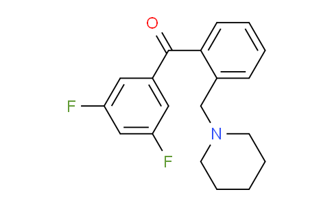CAS No. 898773-79-0, 3',5'-Difluoro-2-piperidinomethyl benzophenone
