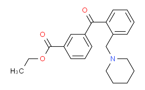 CAS No. 898751-95-6, 3'-Carboethoxy-2-piperidinomethyl benzophenone