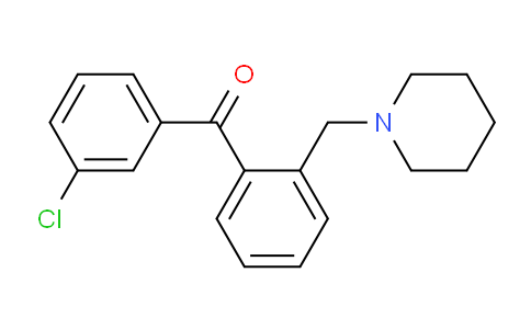 CAS No. 898773-09-6, 3'-Chloro-2-piperidinomethyl benzophenone
