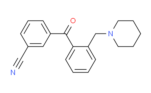 CAS No. 898751-86-5, 3'-Cyano-2-piperidinomethyl benzophenone