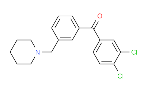 CAS No. 898793-54-9, 3,4-Dichloro-3'-piperidinomethyl benzophenone
