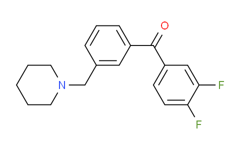 CAS No. 898793-60-7, 3,4-Difluoro-3'-piperidinomethyl benzophenone