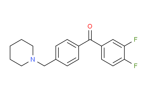 CAS No. 898775-65-0, 3,4-Difluoro-4'-piperidinomethyl benzophenone