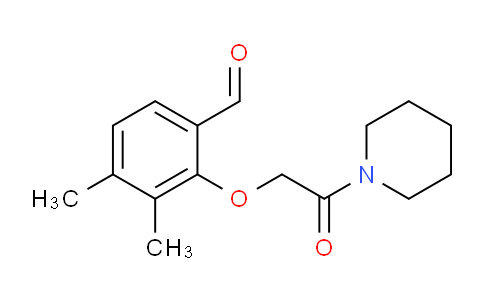 CAS No. 1427023-68-4, 3,4-Dimethyl-2-(2-oxo-2-(piperidin-1-yl)ethoxy)benzaldehyde
