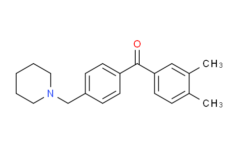 CAS No. 898775-11-6, 3,4-Dimethyl-4'-piperidinomethyl benzophenone