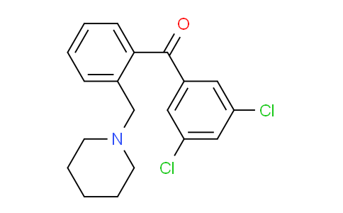 CAS No. 898773-73-4, 3,5-Dichloro-2'-piperidinomethyl benzophenone
