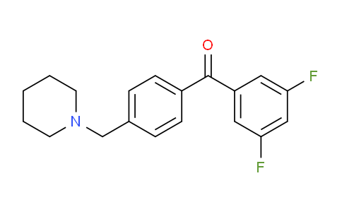CAS No. 898775-67-2, 3,5-Difluoro-4'-piperidinomethyl benzophenone