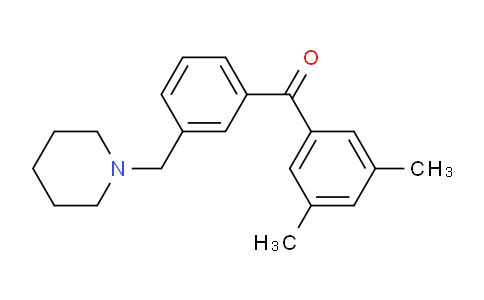 CAS No. 898793-22-1, 3,5-Dimethyl-3'-piperidinomethyl benzophenone