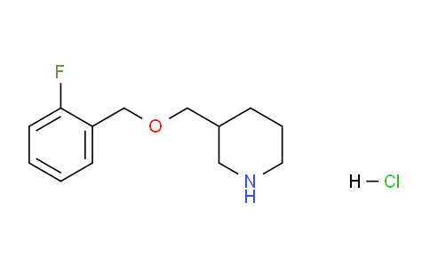 CAS No. 1220017-23-1, 3-(((2-Fluorobenzyl)oxy)methyl)piperidine hydrochloride