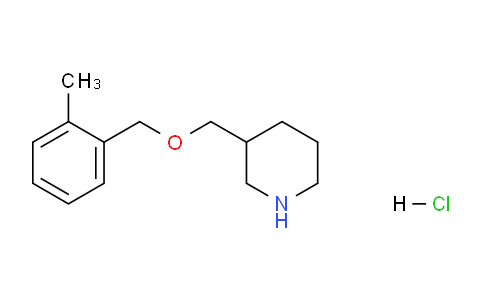 CAS No. 1185303-83-6, 3-(((2-Methylbenzyl)oxy)methyl)piperidine hydrochloride