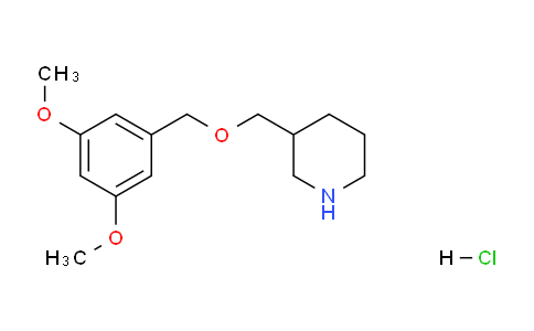 CAS No. 1219977-24-8, 3-(((3,5-Dimethoxybenzyl)oxy)methyl)piperidine hydrochloride