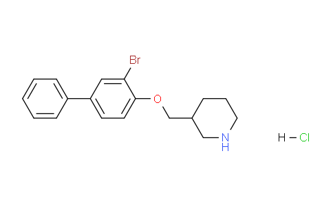 CAS No. 1220035-29-9, 3-(((3-Bromo-[1,1'-biphenyl]-4-yl)oxy)methyl)piperidine hydrochloride