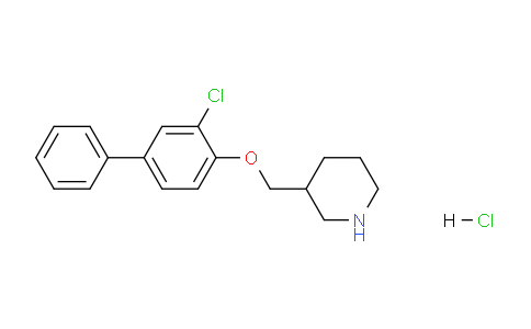 CAS No. 1219972-01-6, 3-(((3-Chloro-[1,1'-biphenyl]-4-yl)oxy)methyl)piperidine hydrochloride