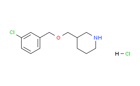 CAS No. 1185296-31-4, 3-(((3-Chlorobenzyl)oxy)methyl)piperidine hydrochloride