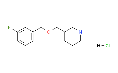 CAS No. 1261232-30-7, 3-(((3-Fluorobenzyl)oxy)methyl)piperidine hydrochloride