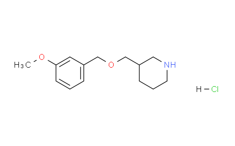 CAS No. 1220036-65-6, 3-(((3-Methoxybenzyl)oxy)methyl)piperidine hydrochloride