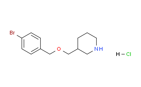 CAS No. 1220019-96-4, 3-(((4-Bromobenzyl)oxy)methyl)piperidine hydrochloride