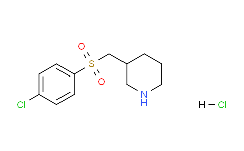 CAS No. 1289387-37-6, 3-(((4-Chlorophenyl)sulfonyl)methyl)piperidine hydrochloride