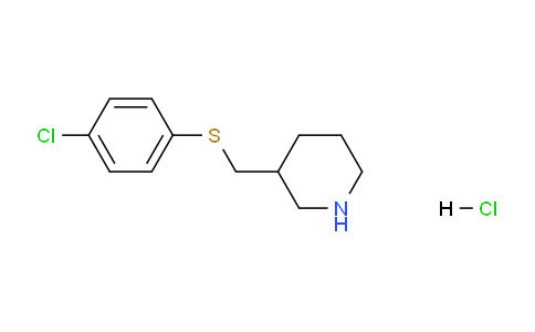 CAS No. 1211461-94-7, 3-(((4-Chlorophenyl)thio)methyl)piperidine hydrochloride