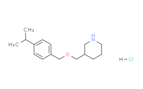 CAS No. 1220017-63-9, 3-(((4-Isopropylbenzyl)oxy)methyl)piperidine hydrochloride