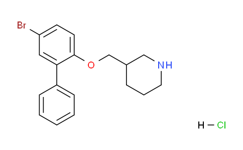 CAS No. 1220032-82-5, 3-(((5-Bromo-[1,1'-biphenyl]-2-yl)oxy)methyl)piperidine hydrochloride