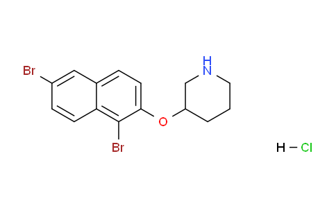 CAS No. 1220032-70-1, 3-((1,6-Dibromonaphthalen-2-yl)oxy)piperidine hydrochloride