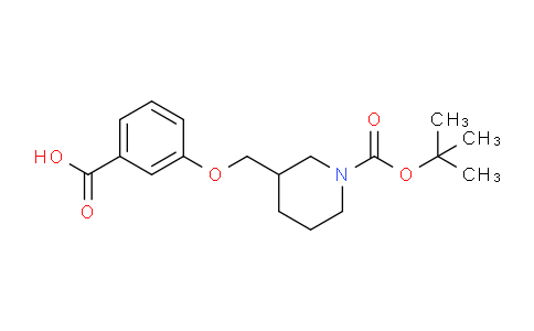 CAS No. 1217862-74-2, 3-((1-(tert-Butoxycarbonyl)piperidin-3-yl)methoxy)benzoic acid