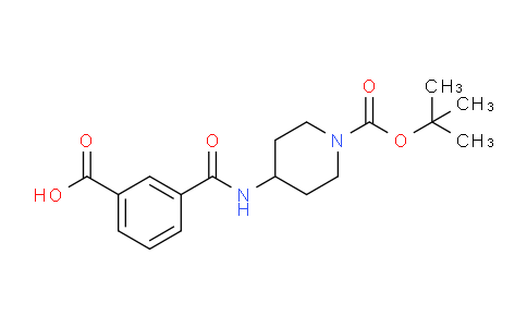 CAS No. 1038409-56-1, 3-((1-(tert-Butoxycarbonyl)piperidin-4-yl)carbamoyl)benzoic acid