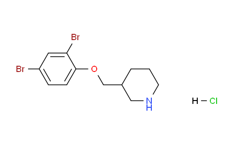 CAS No. 1219981-35-7, 3-((2,4-Dibromophenoxy)methyl)piperidine hydrochloride