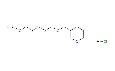 CAS No. 1220028-43-2, 3-((2-(2-Methoxyethoxy)ethoxy)methyl)piperidine hydrochloride