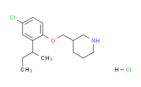CAS No. 1220016-71-6, 3-((2-(sec-Butyl)-4-chlorophenoxy)methyl)piperidine hydrochloride