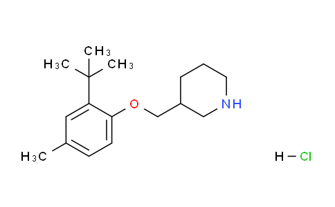 CAS No. 1219972-37-8, 3-((2-(tert-Butyl)-4-methylphenoxy)methyl)piperidine hydrochloride