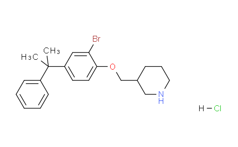 CAS No. 1220035-30-2, 3-((2-Bromo-4-(2-phenylpropan-2-yl)phenoxy)methyl)piperidine hydrochloride