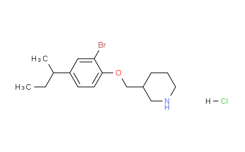 CAS No. 1220018-61-0, 3-((2-Bromo-4-(sec-butyl)phenoxy)methyl)piperidine hydrochloride