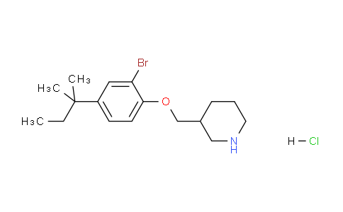 CAS No. 1220020-41-6, 3-((2-Bromo-4-(tert-pentyl)phenoxy)methyl)piperidine hydrochloride