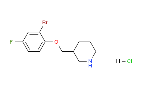 CAS No. 1219982-58-7, 3-((2-Bromo-4-fluorophenoxy)methyl)piperidine hydrochloride