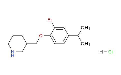 CAS No. 1219972-63-0, 3-((2-Bromo-4-isopropylphenoxy)methyl)piperidine hydrochloride