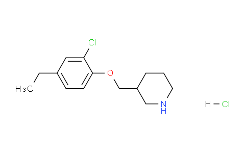 CAS No. 1220035-75-5, 3-((2-Chloro-4-ethylphenoxy)methyl)piperidine hydrochloride