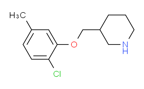CAS No. 883517-41-7, 3-((2-Chloro-5-methylphenoxy)methyl)piperidine