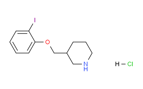 CAS No. 1219976-54-1, 3-((2-Iodophenoxy)methyl)piperidine hydrochloride