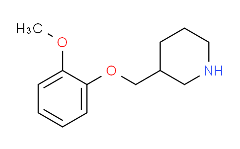 CAS No. 614731-31-6, 3-((2-Methoxyphenoxy)methyl)piperidine