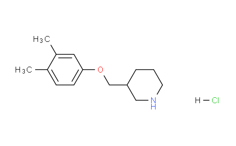 CAS No. 1220019-75-9, 3-((3,4-Dimethylphenoxy)methyl)piperidine hydrochloride