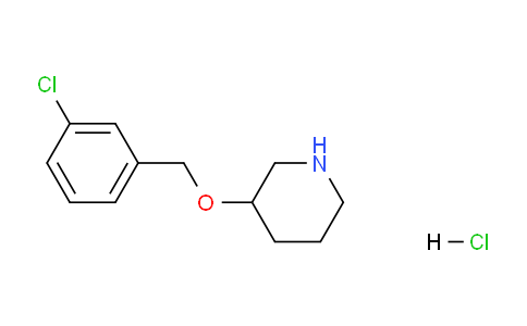 CAS No. 1185301-25-0, 3-((3-Chlorobenzyl)oxy)piperidine hydrochloride