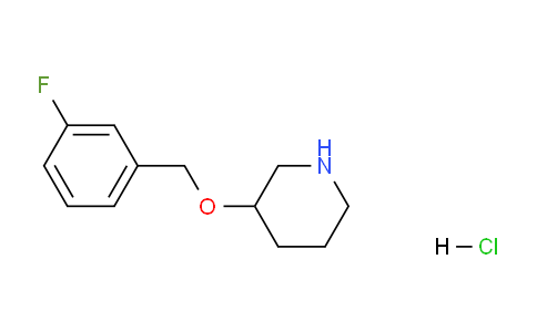 CAS No. 1184997-21-4, 3-((3-Fluorobenzyl)oxy)piperidine hydrochloride