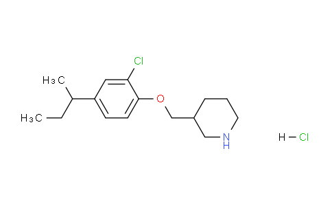 CAS No. 1220032-83-6, 3-((4-(sec-Butyl)-2-chlorophenoxy)methyl)piperidine hydrochloride
