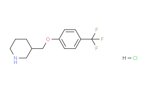 CAS No. 1220037-57-9, 3-((4-(Trifluoromethyl)phenoxy)methyl)piperidine hydrochloride
