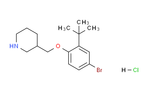 CAS No. 1219972-47-0, 3-((4-Bromo-2-(tert-butyl)phenoxy)methyl)piperidine hydrochloride