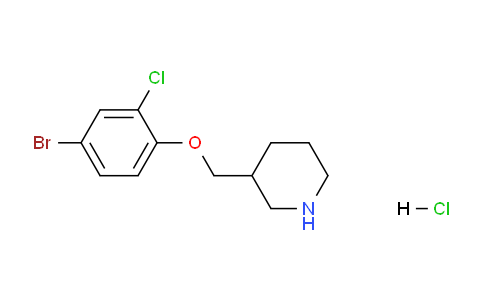 CAS No. 1220033-41-9, 3-((4-Bromo-2-chlorophenoxy)methyl)piperidine hydrochloride