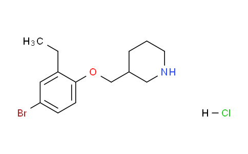 CAS No. 1219967-67-5, 3-((4-Bromo-2-ethylphenoxy)methyl)piperidine hydrochloride